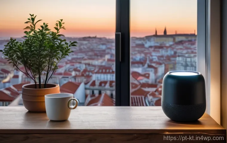 기술 통합의 장점과 단점 - **Prompt:** A cozy and contemporary living room in a stylish Lisbon apartment, bathed in warm, late ...