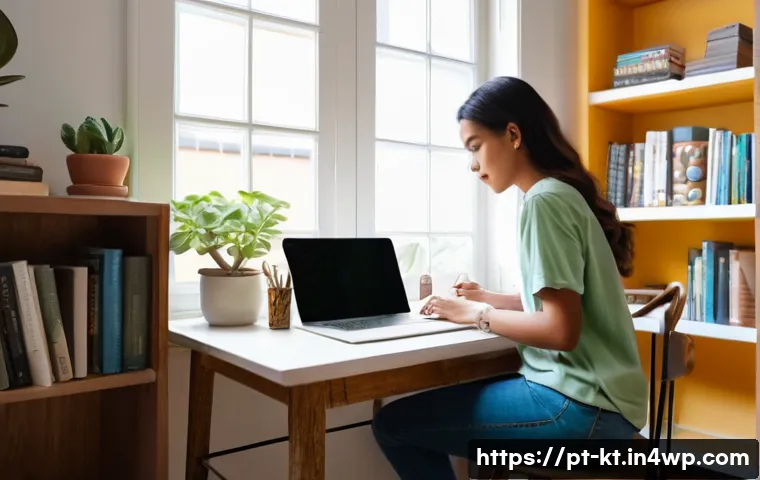 스마트 환경에서의 자율성 향상 방안 - **Prompt:** A cozy home office scene in São Paulo, Brazil, during the late afternoon. Soft, diffused...